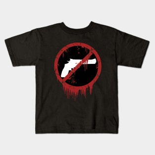 Ban Guns / Stop guns violence / gun contro: bloody symbol - Enough - Never again - March 2018 Kids T-Shirt